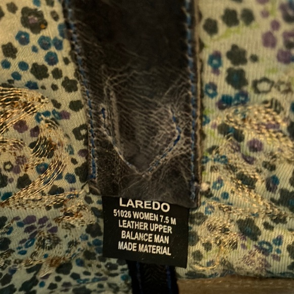 Women’s Blue Laredo Ankle Cowgirl Boots, Size 7.5M - Picture 9 of 9